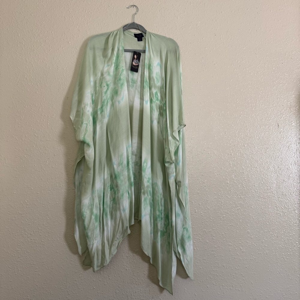 Rachel Roy Key Lime Tie Dye Kimono - Picture 2 of 7
